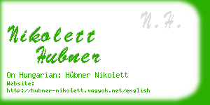 nikolett hubner business card